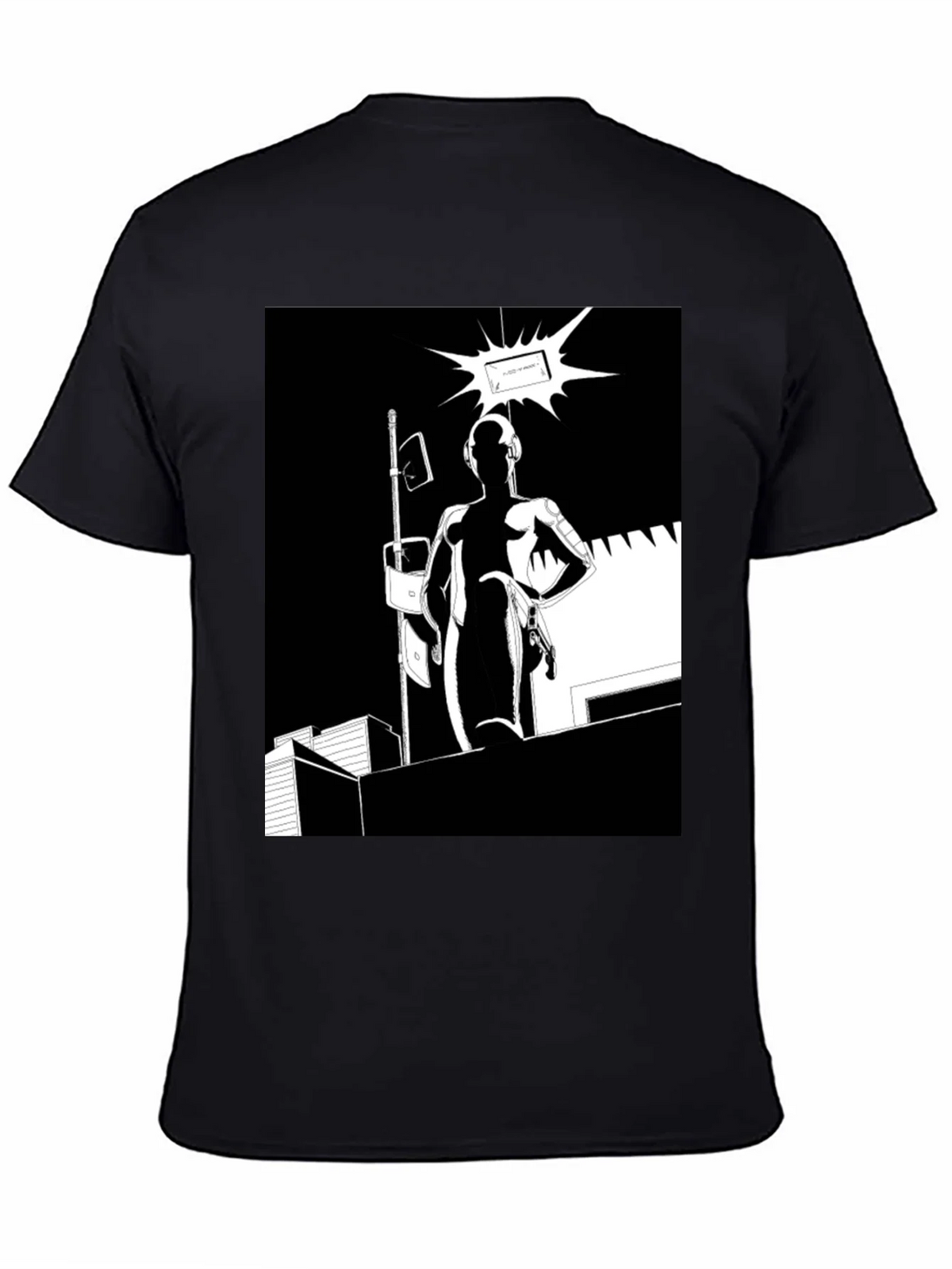 Abstract Black Graphic Tee product image 7
