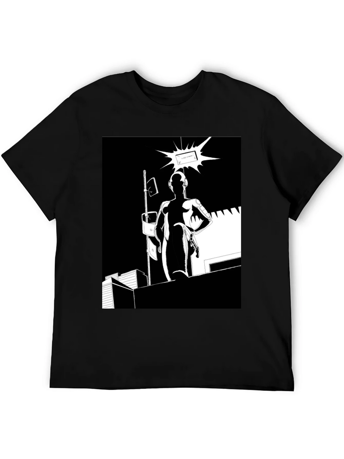 Abstract Black Graphic Tee product image 8