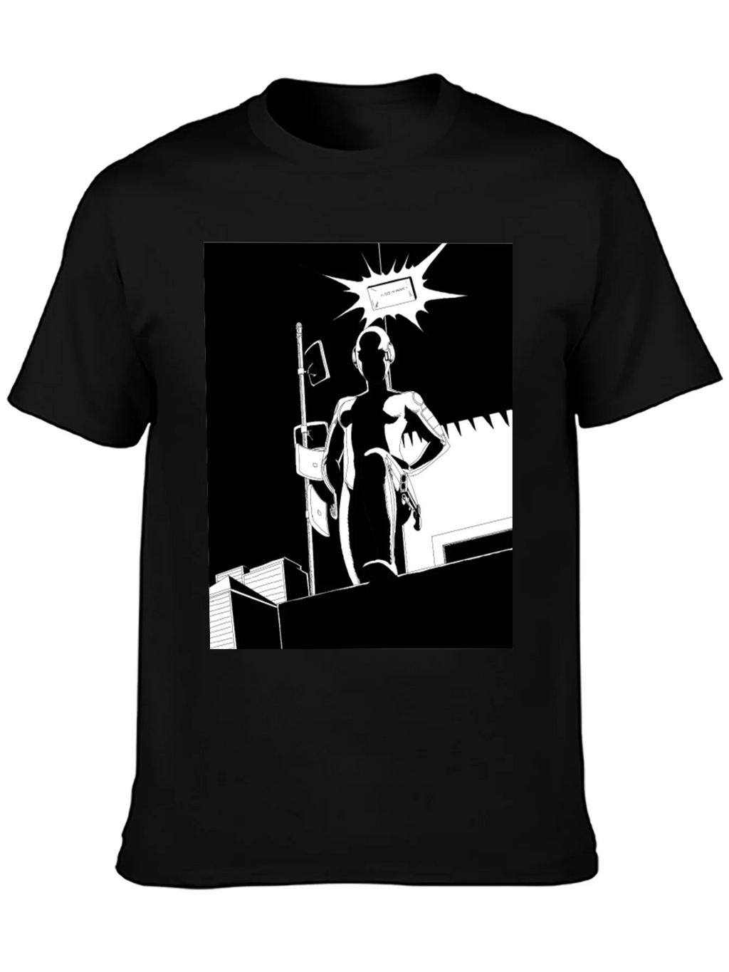 Abstract Black Graphic Tee product image 6