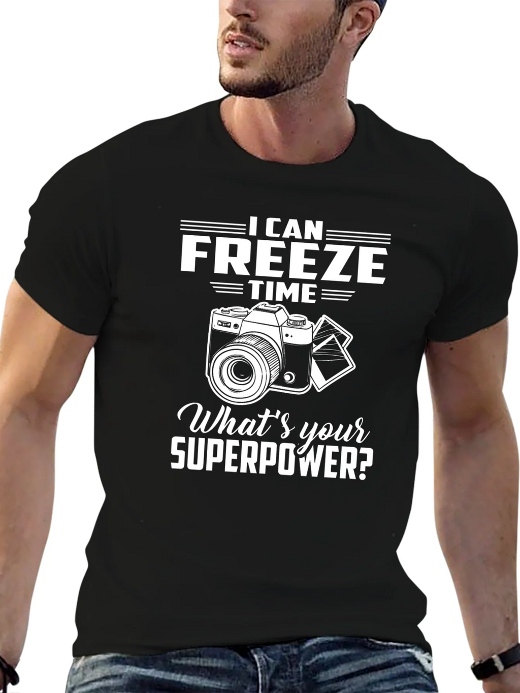 Freeze Time Camera Graphic Tee - Photographer Superpower product image 9