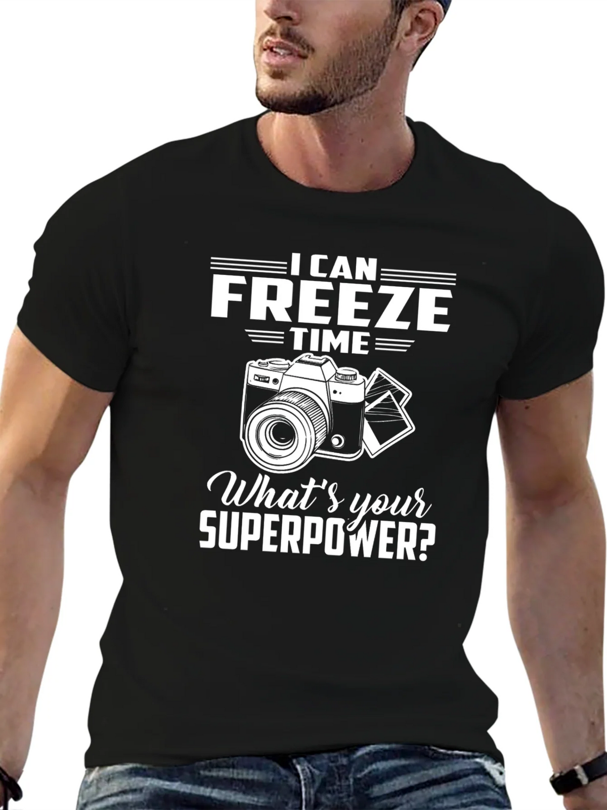 Freeze Time Camera Graphic Tee - Photographer Superpower product image 9