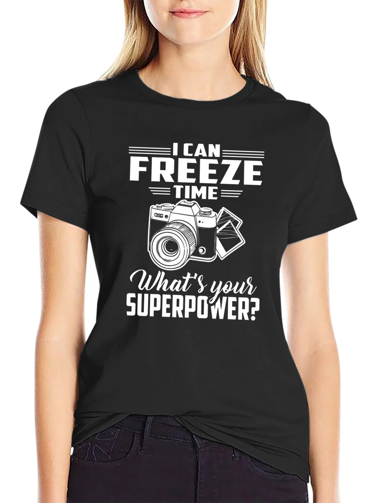 Freeze Time Camera Graphic Tee - Photographer Superpower product image 5