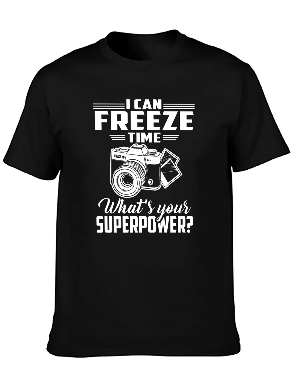 Freeze Time Camera Graphic Tee - Photographer Superpower product image 6
