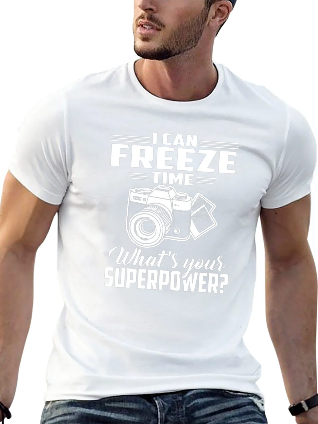 Freeze Time Camera Graphic Tee - Photographer Superpower product image 4