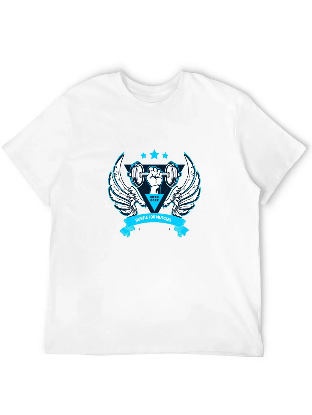 Hustle for Muscles Black Graphic T-Shirt product image 3