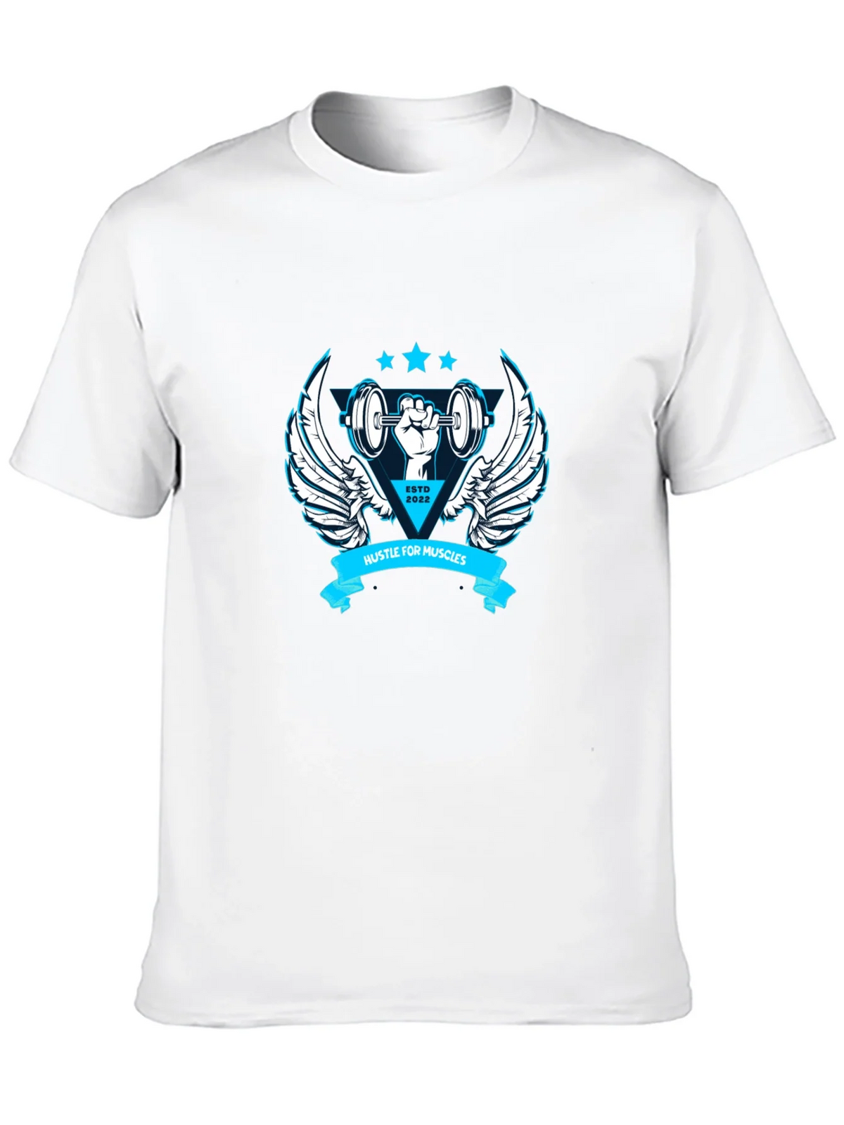 Hustle for Muscles Black Graphic T-Shirt product image 12