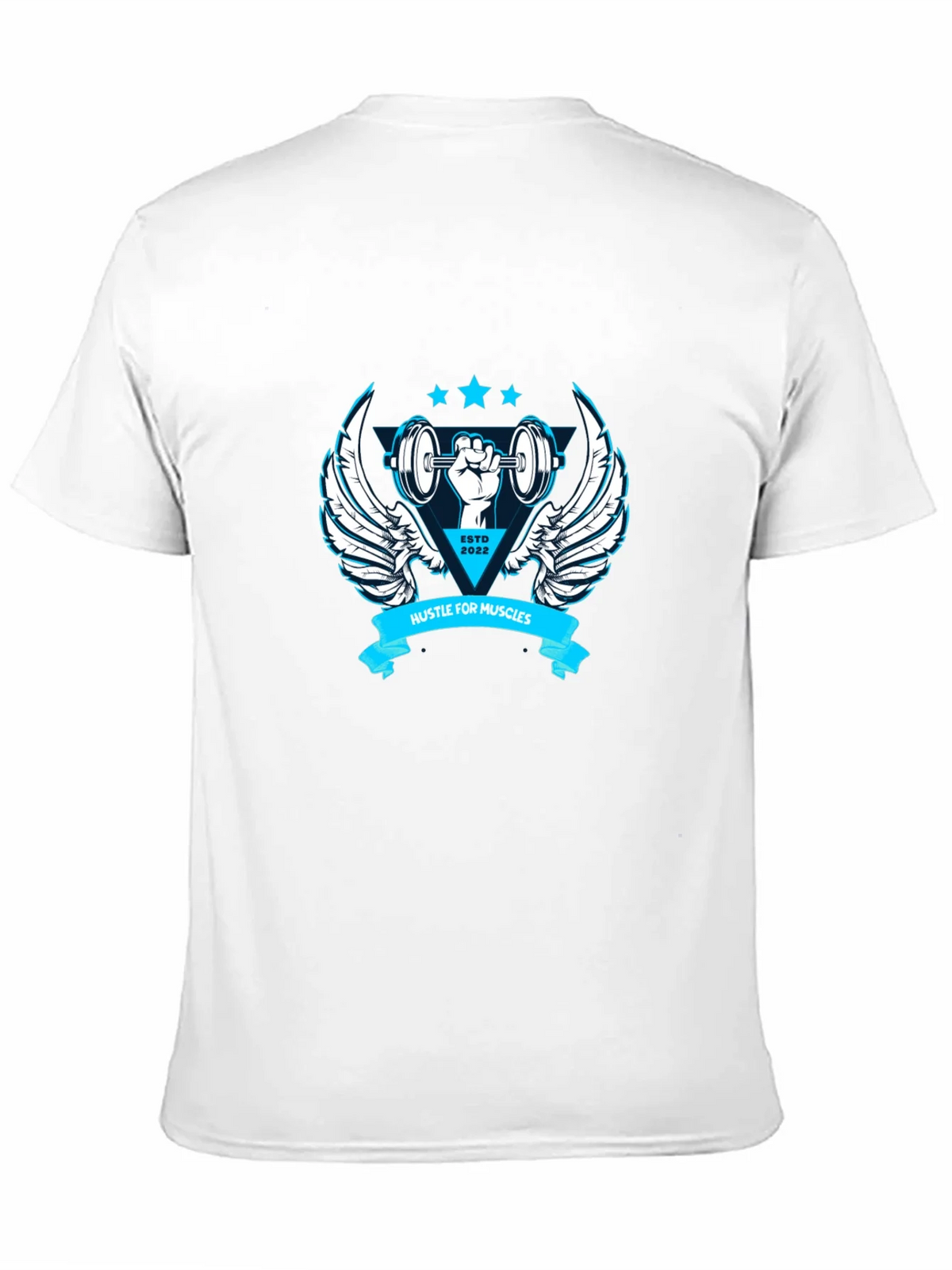 Hustle for Muscles Black Graphic T-Shirt product image 2