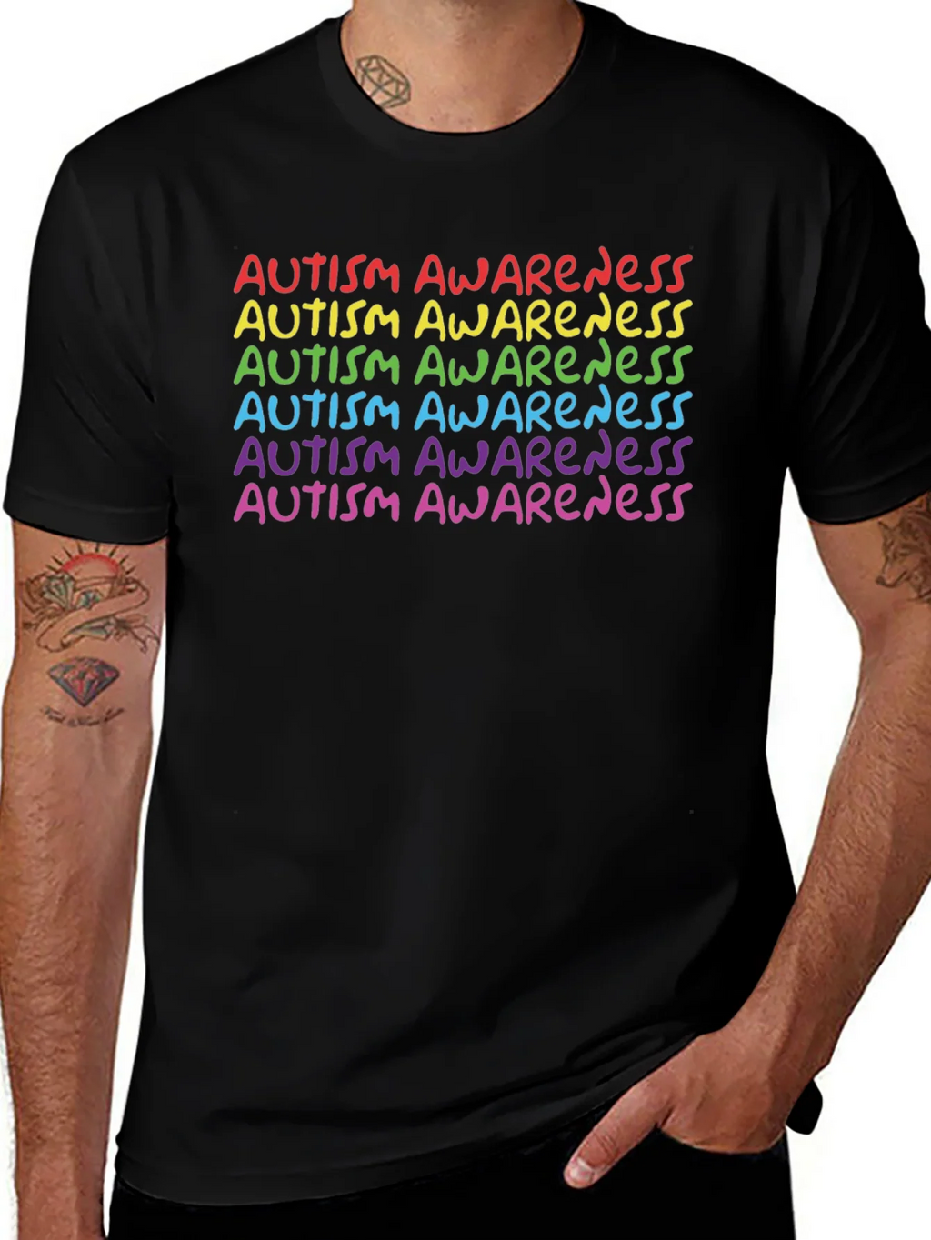 Autism Awareness Rainbow Tee - Support & Acceptance product image 1