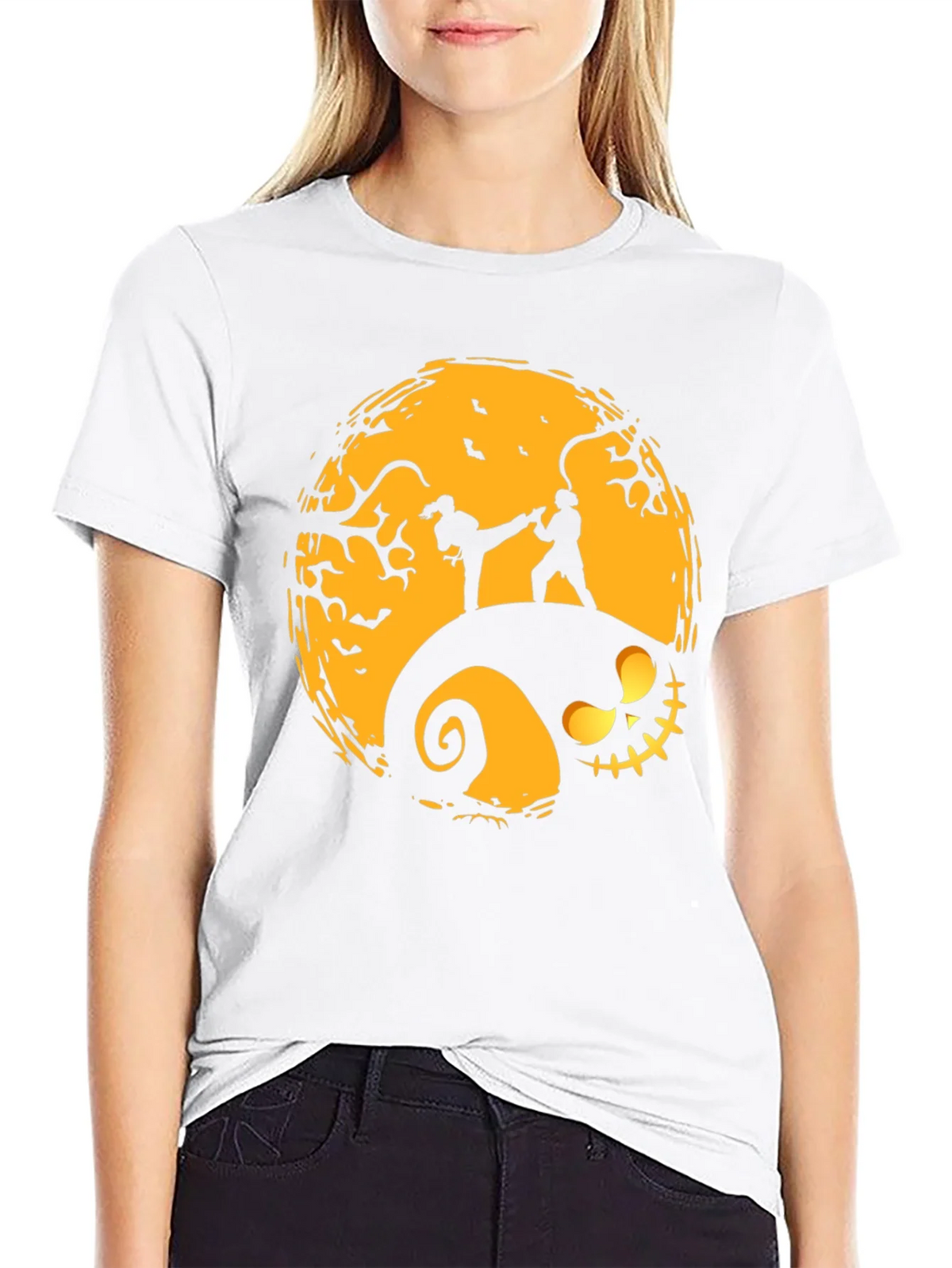 Halloween Karate Silhouette Graphic Tee product image 11