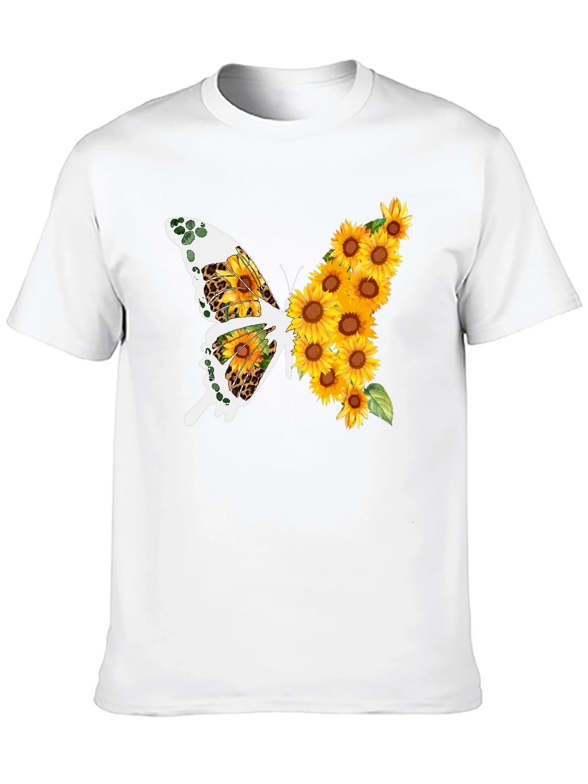 Sunflower Butterfly Graphic T-Shirt product image 3