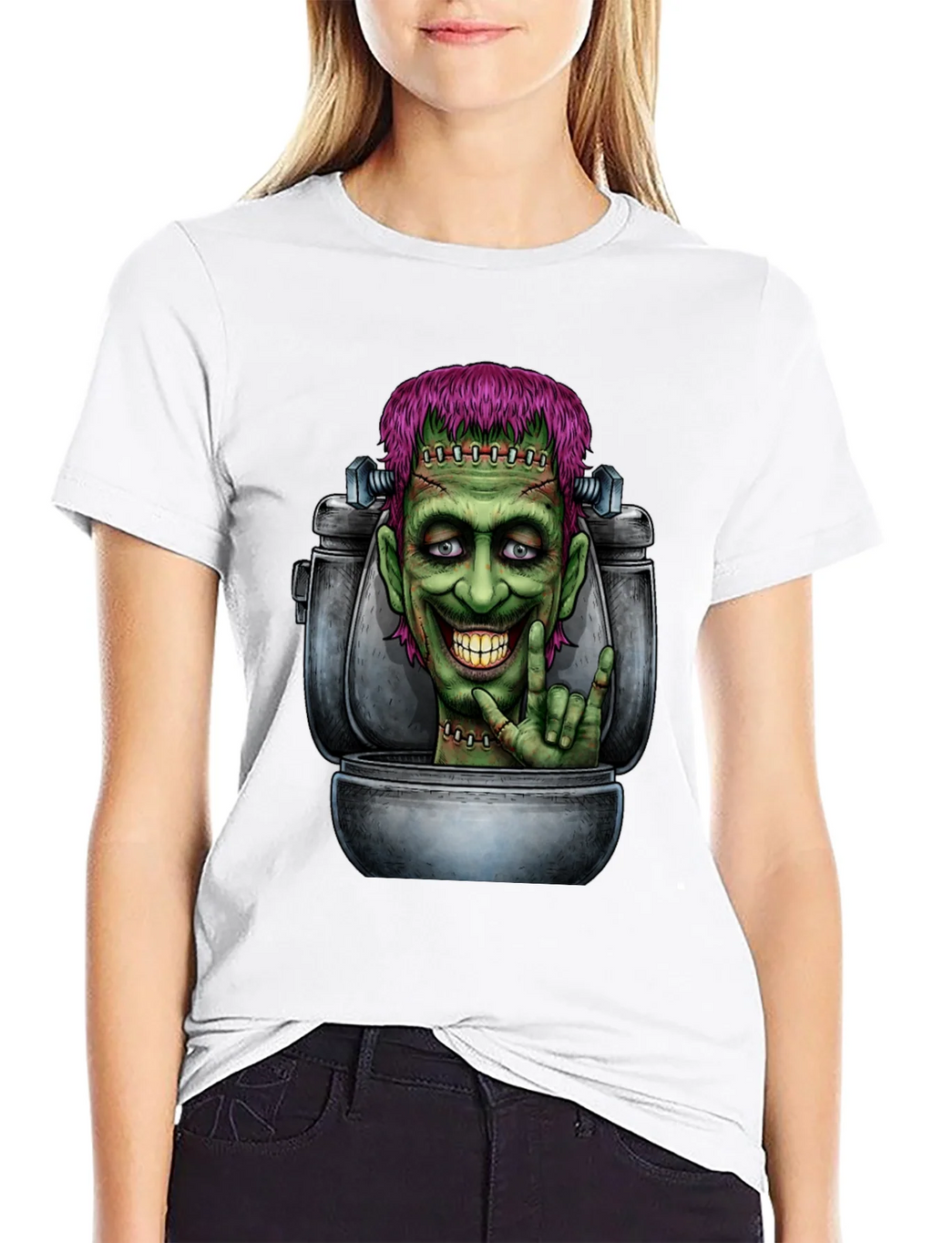 Frankensteins Monster Toilet Humor Graphic Tee product image 11