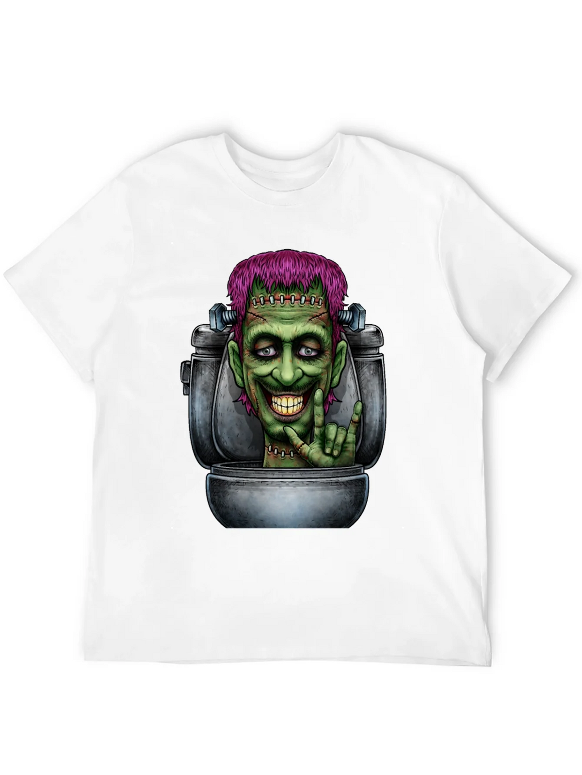 Frankensteins Monster Toilet Humor Graphic Tee product image 3