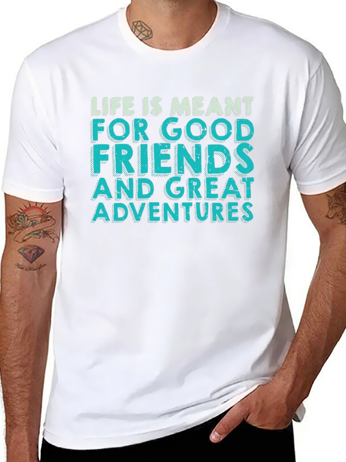 Adventure Awaits Graphic Tee - Mens Black T-Shirt product image 10