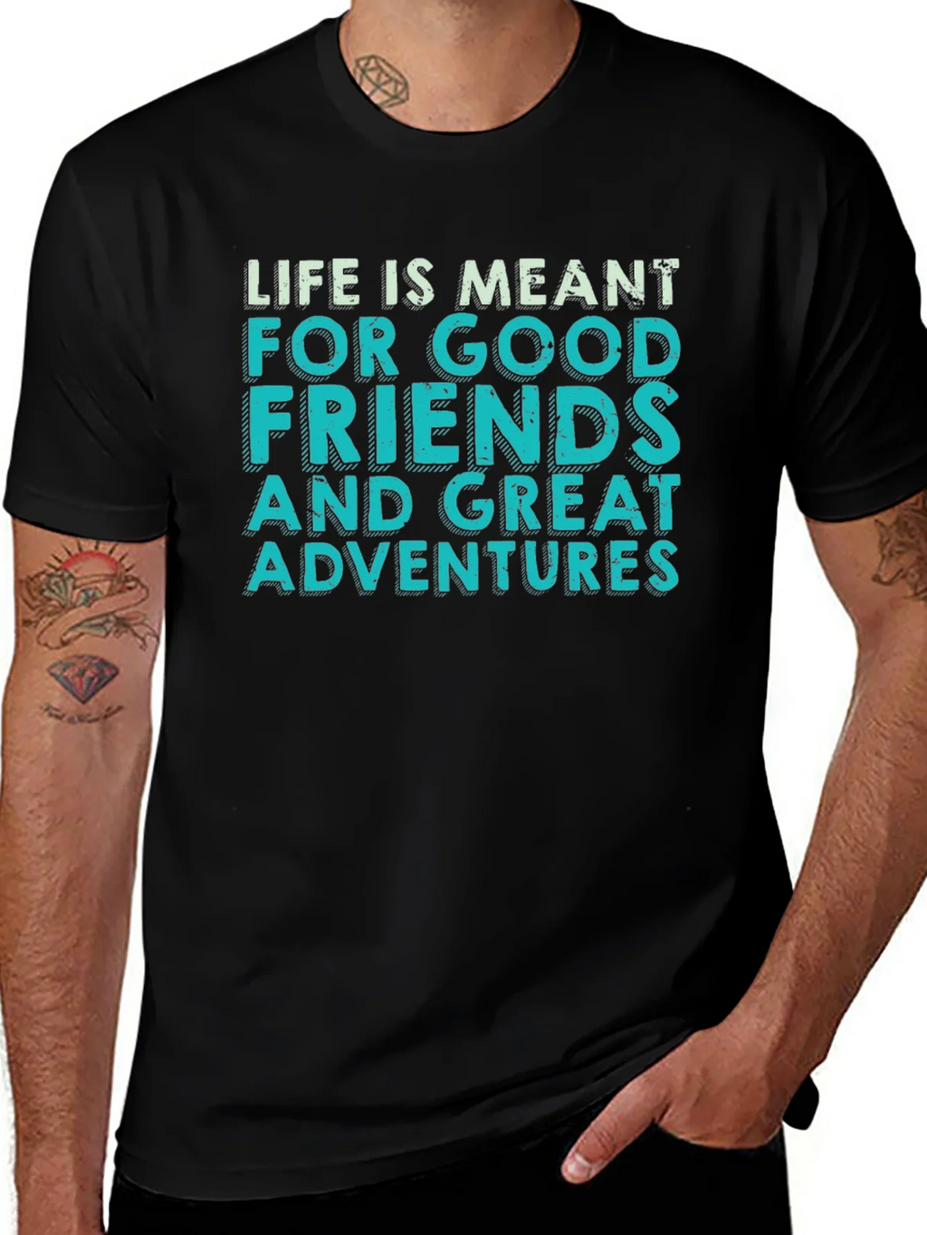 Adventure Awaits Graphic Tee - Mens Black T-Shirt product image 1