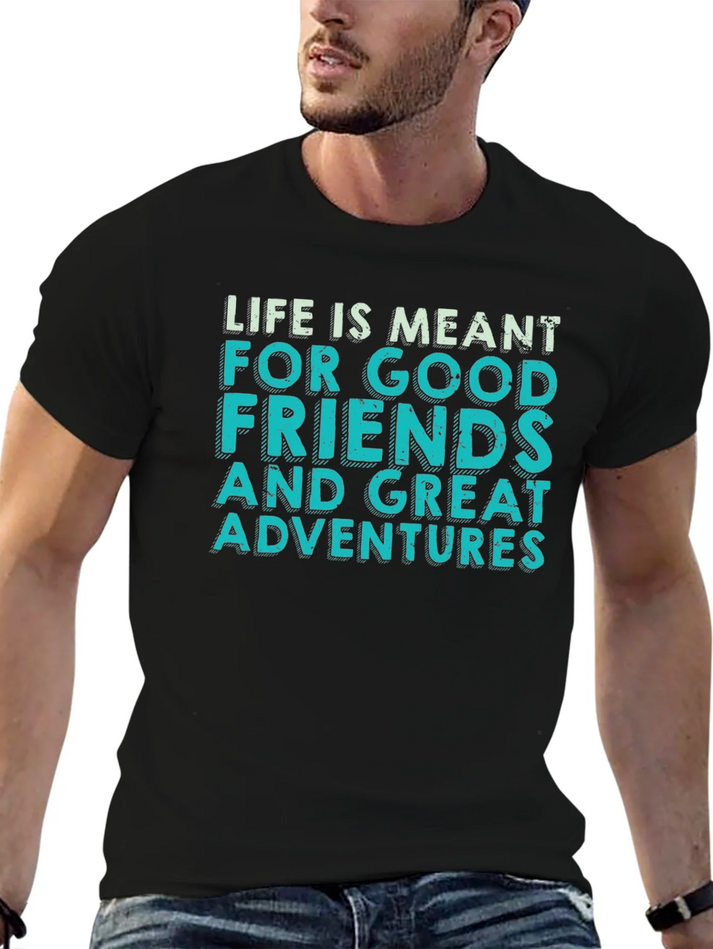 Adventure Awaits Graphic Tee - Mens Black T-Shirt product image 9