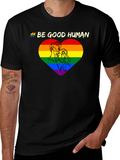 Be Good Human LGBT Pride Heart T-Shirt product image 1