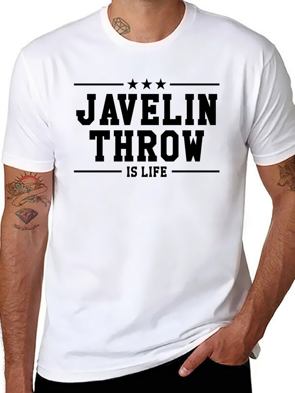 Javelin Throw Is Life Black T-Shirt product image 10