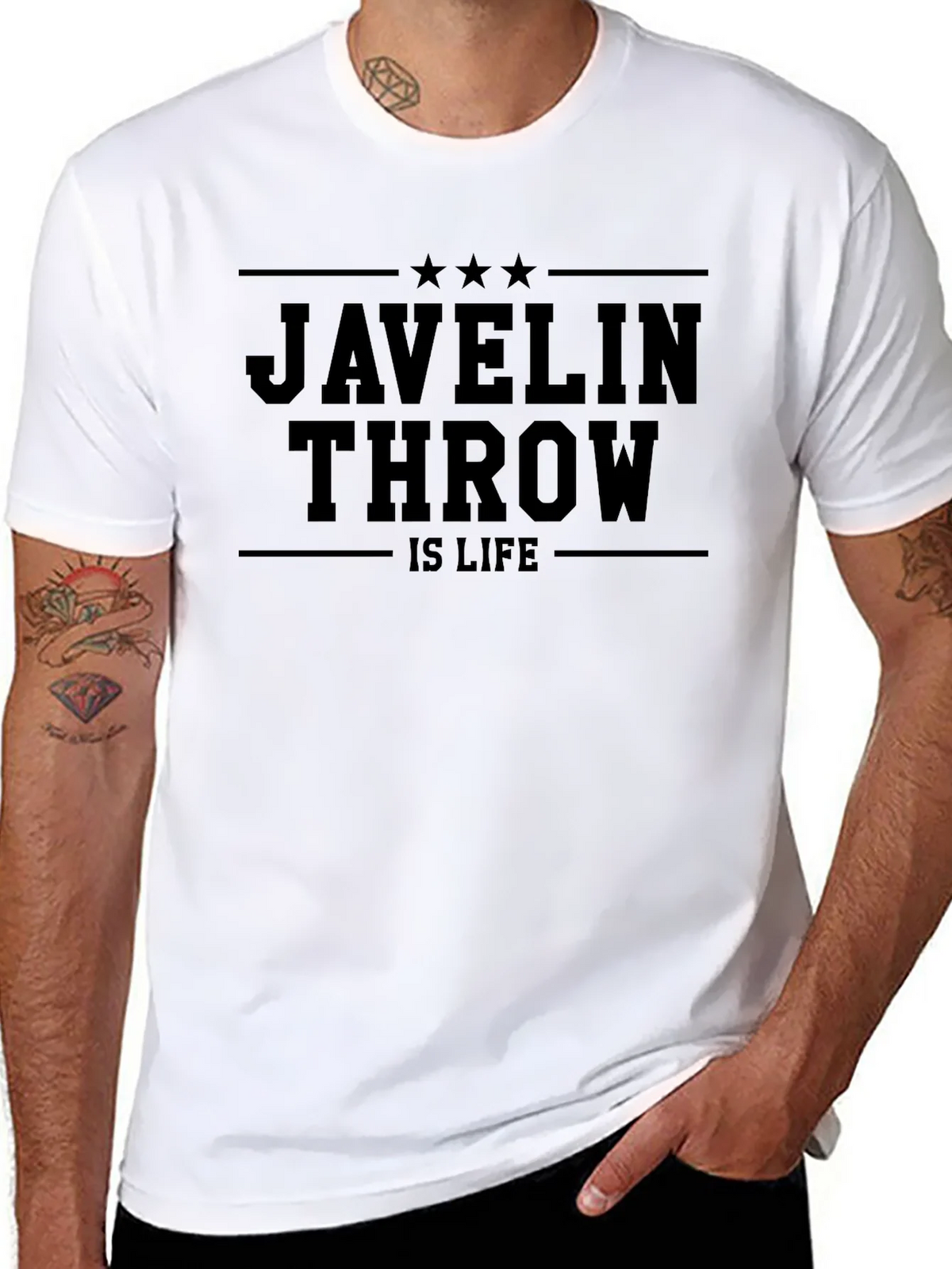 Javelin Throw Is Life Black T-Shirt product image 10