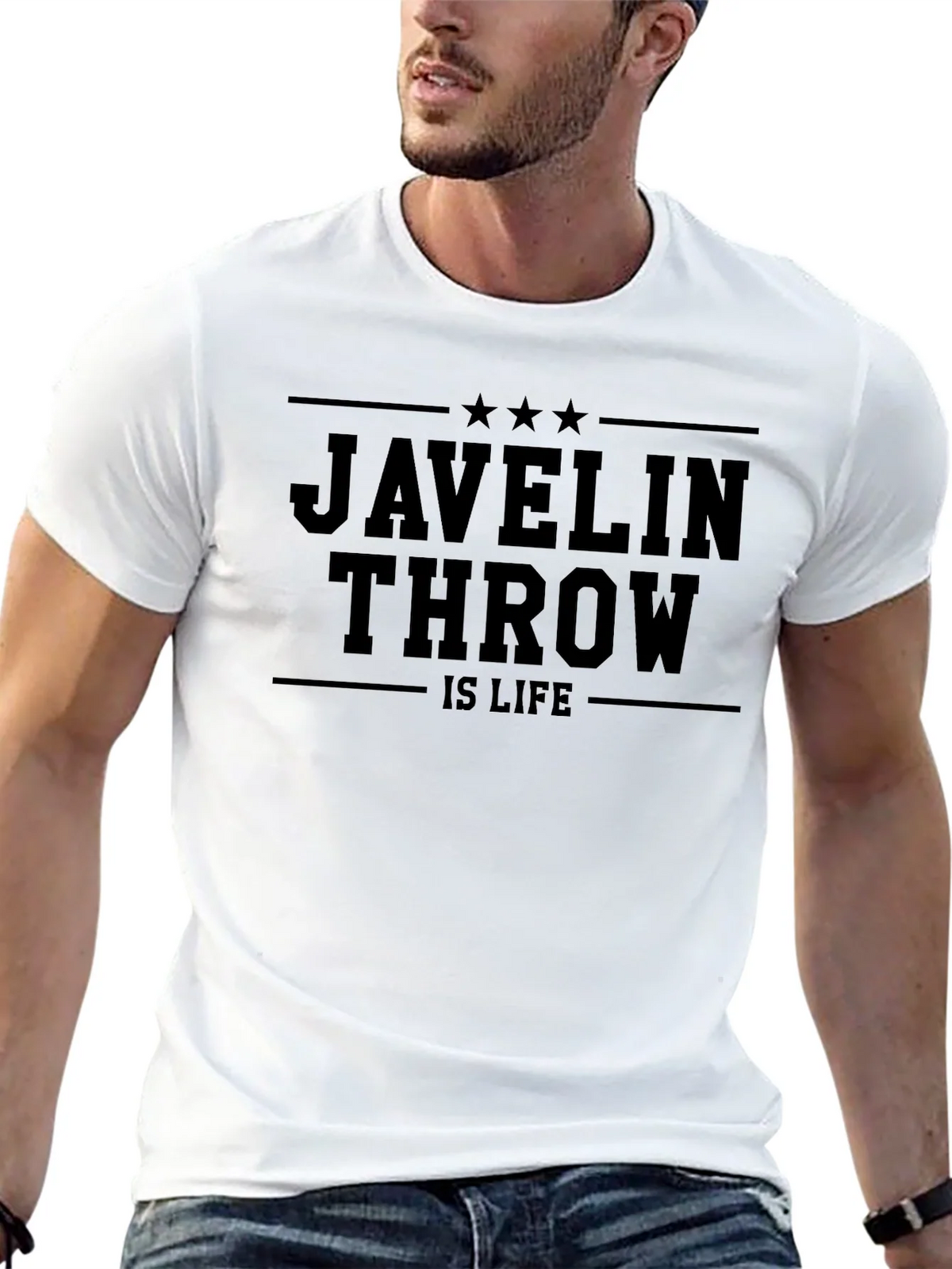 Javelin Throw Is Life Black T-Shirt product image 4