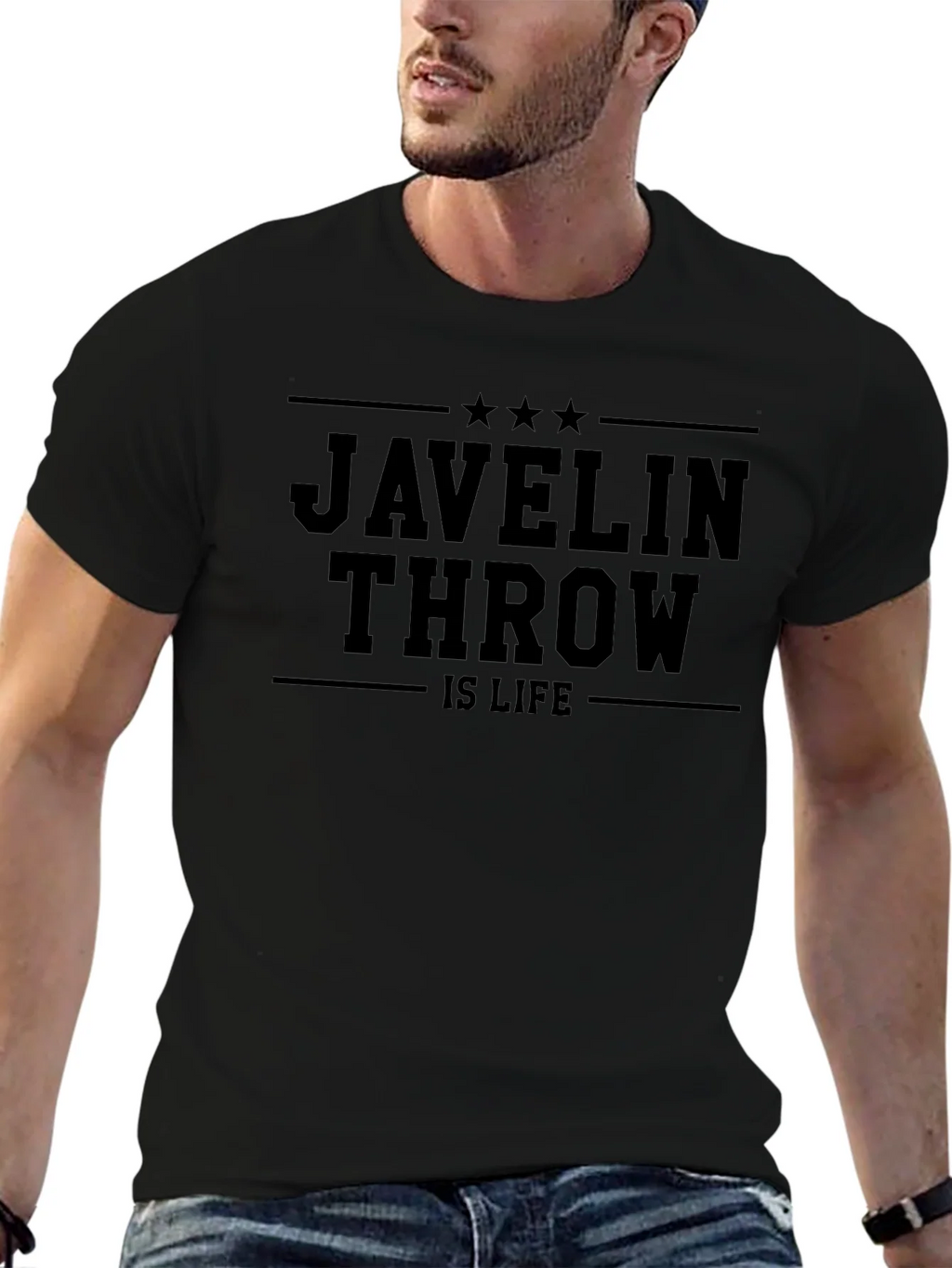 Javelin Throw Is Life Black T-Shirt product image 9