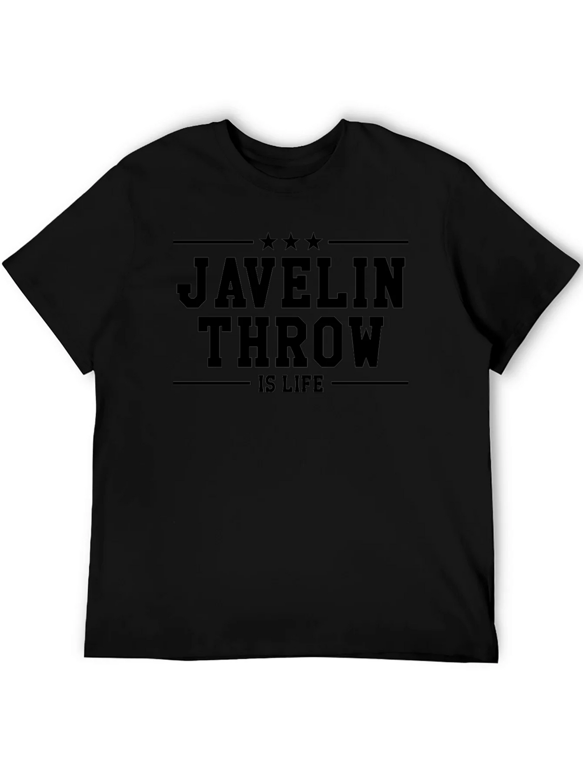 Javelin Throw Is Life Black T-Shirt product image 8