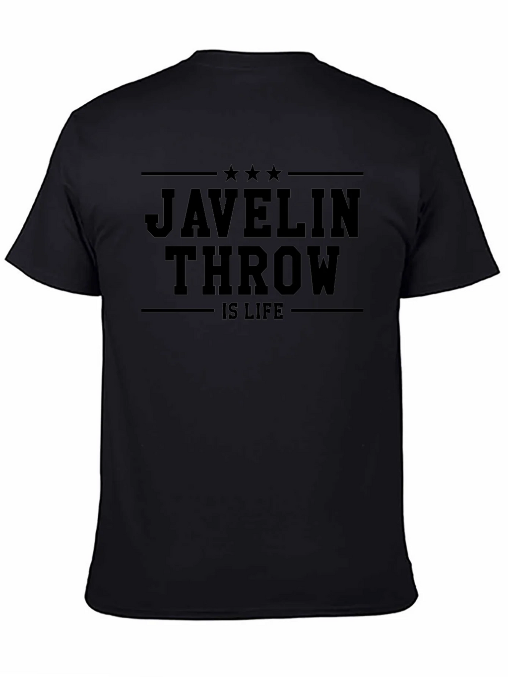 Javelin Throw Is Life Black T-Shirt product image 7