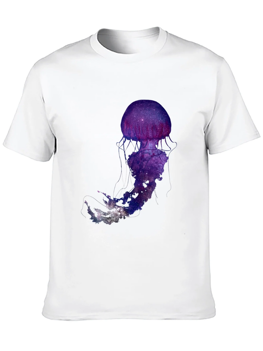 Galaxy Jellyfish Graphic T-Shirt - Black Cotton Blend product image 12