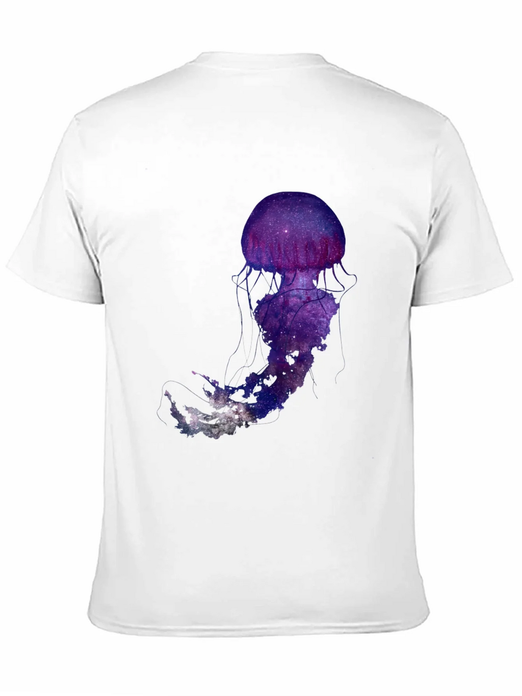 Galaxy Jellyfish Graphic T-Shirt - Black Cotton Blend product image 2