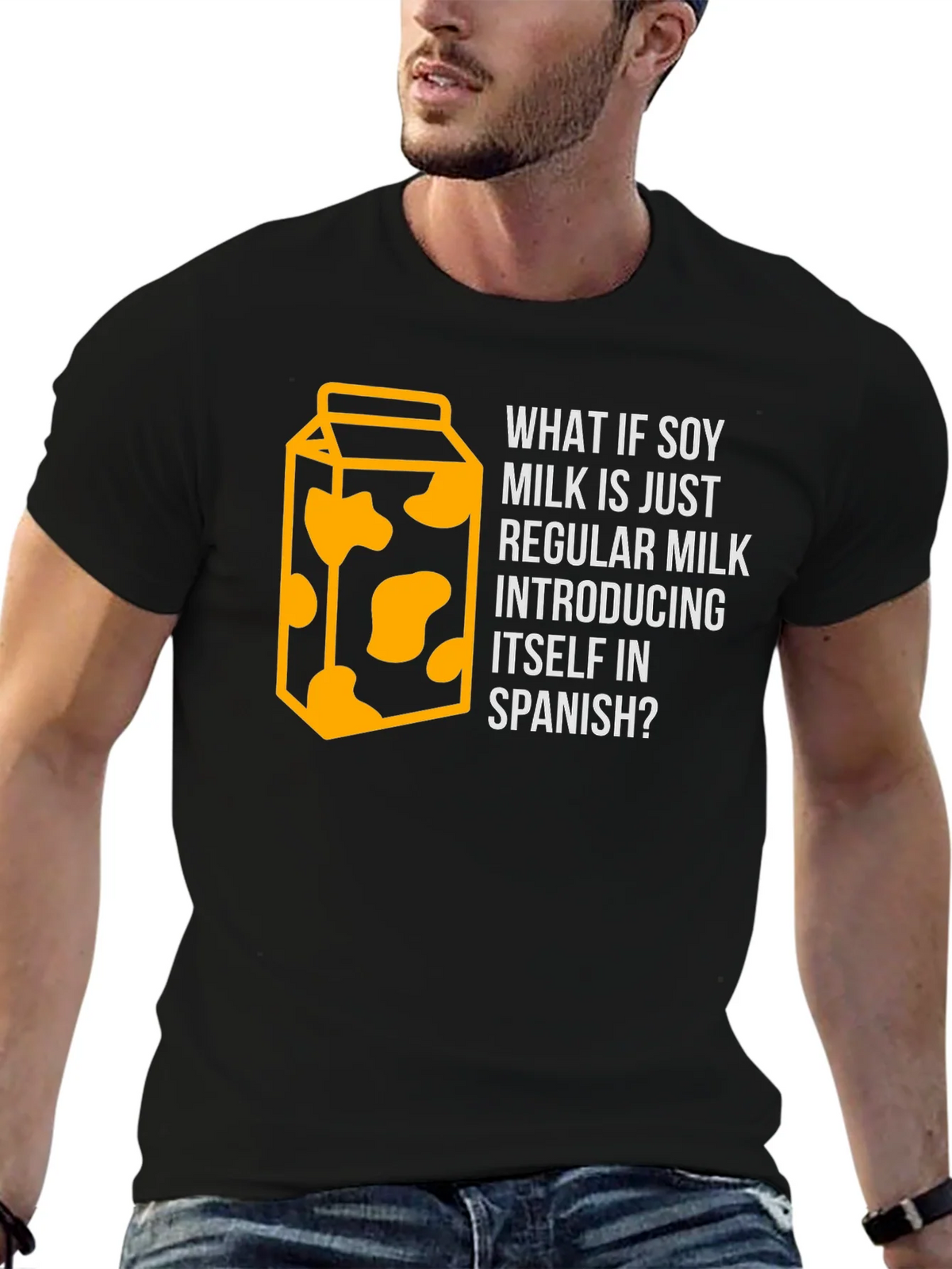 Soy Milk Spanish Joke T-Shirt - Funny Foodie Tee product image 9