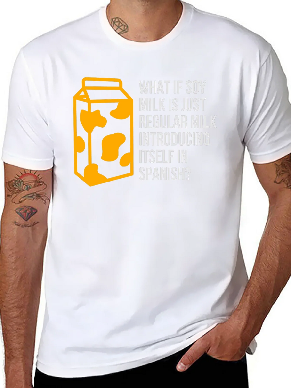 Soy Milk Spanish Joke T-Shirt - Funny Foodie Tee product image 10