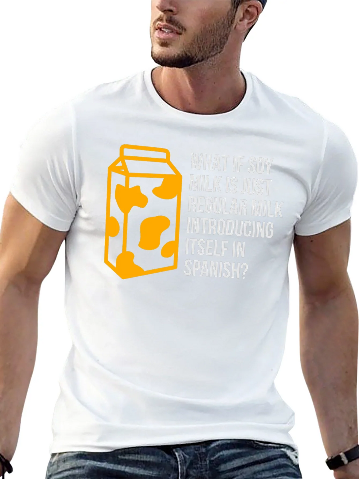 Soy Milk Spanish Joke T-Shirt - Funny Foodie Tee product image 4