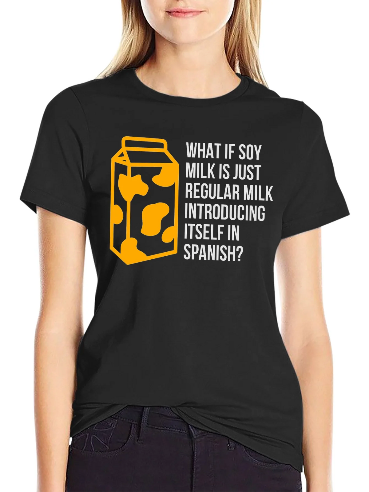 Soy Milk Spanish Joke T-Shirt - Funny Foodie Tee product image 5