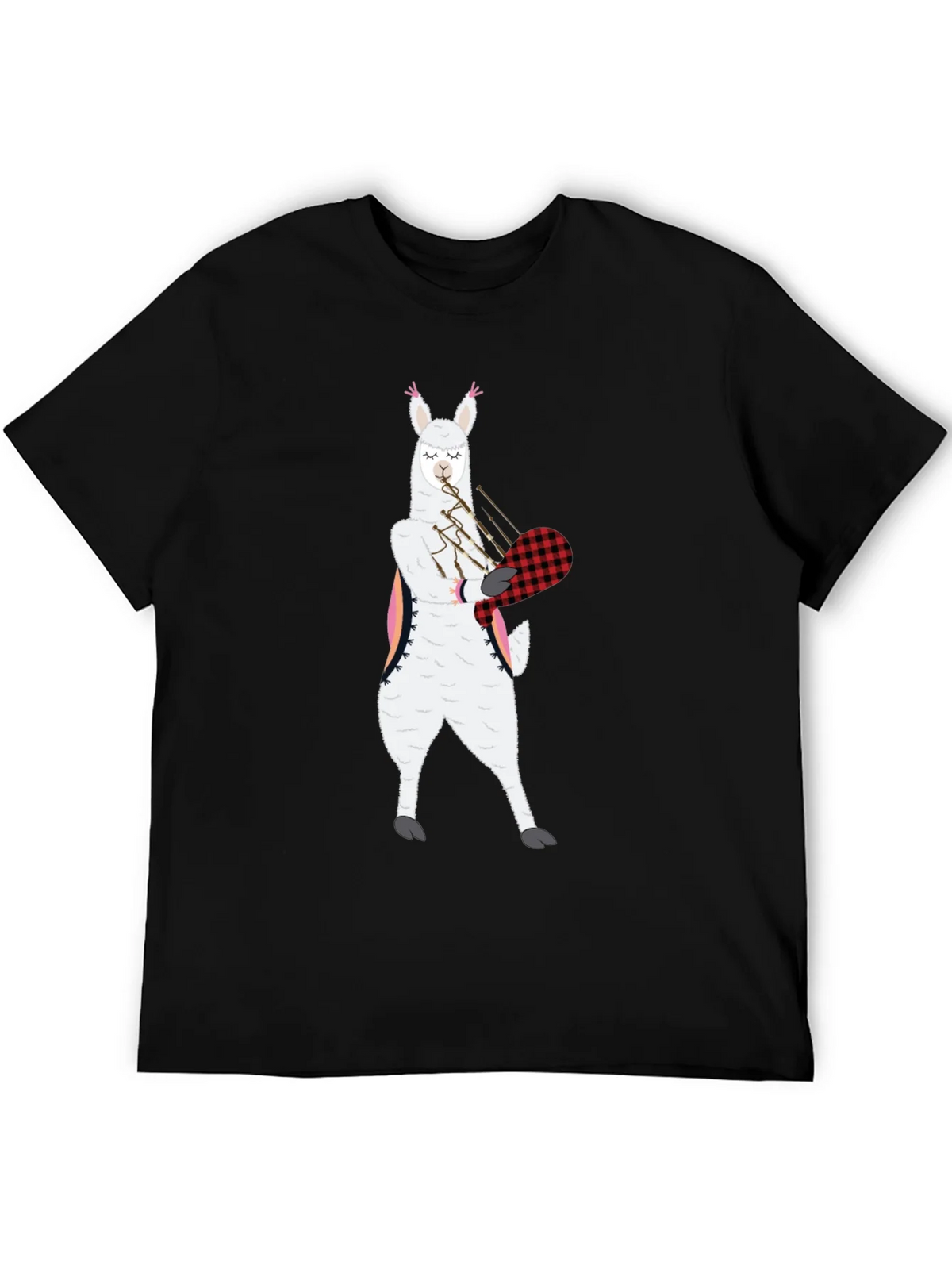 Llama Bagpipe T-Shirt Funny Graphic Tee product image 8