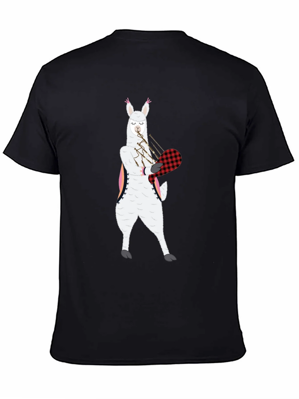 Llama Bagpipe T-Shirt Funny Graphic Tee product image 7