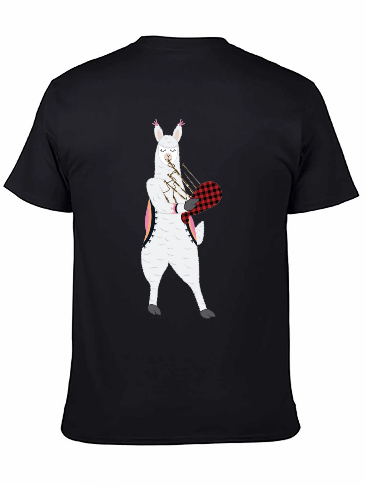 Llama Bagpipe T-Shirt Funny Graphic Tee product image 7
