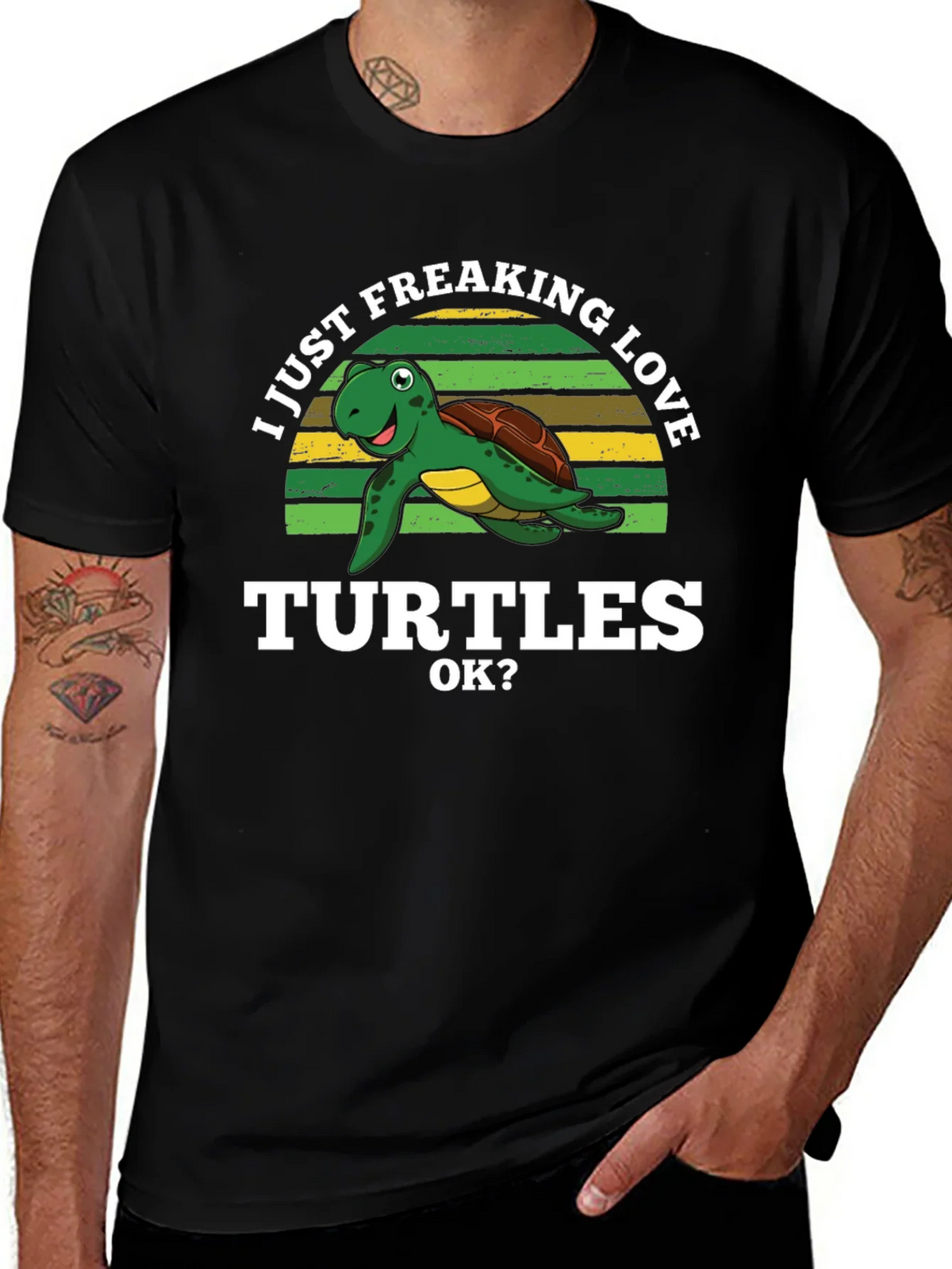 I Just Freaking Love Turtles Graphic T-Shirt product image 1