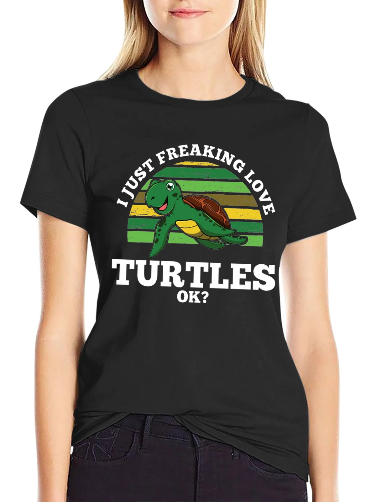 I Just Freaking Love Turtles Graphic T-Shirt product image 5
