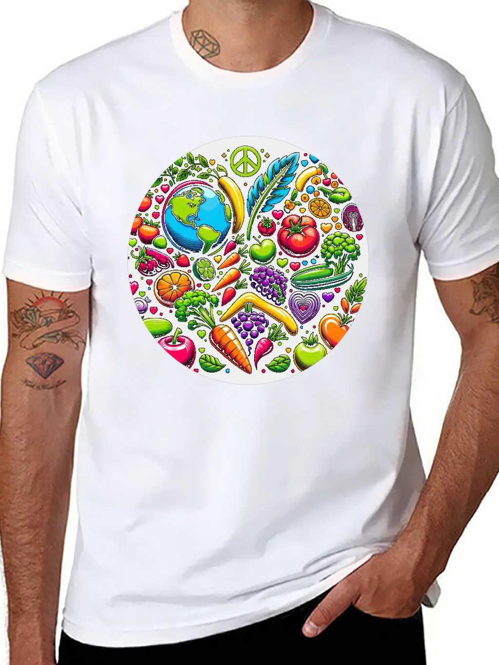 Vegan Earth Graphic Tee - Black product image 10