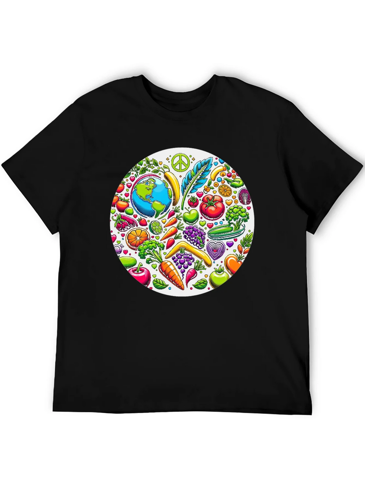 Vegan Earth Graphic Tee - Black product image 8