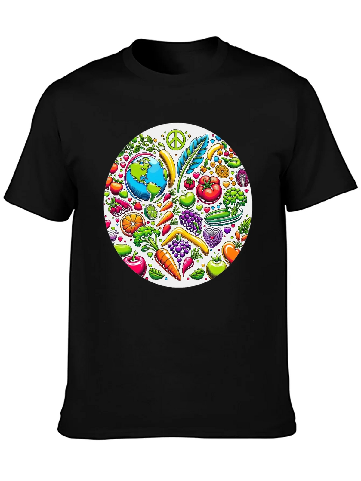 Vegan Earth Graphic Tee - Black product image 6