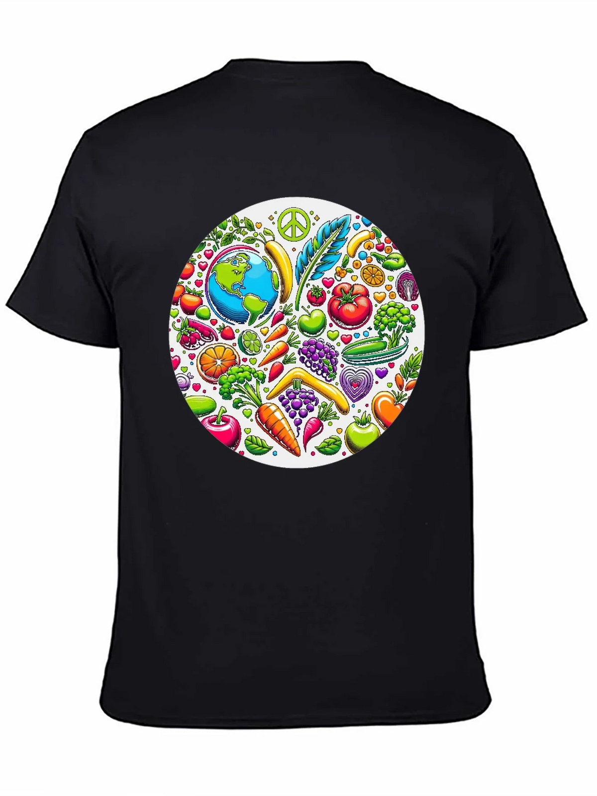 Vegan Earth Graphic Tee - Black product image 7
