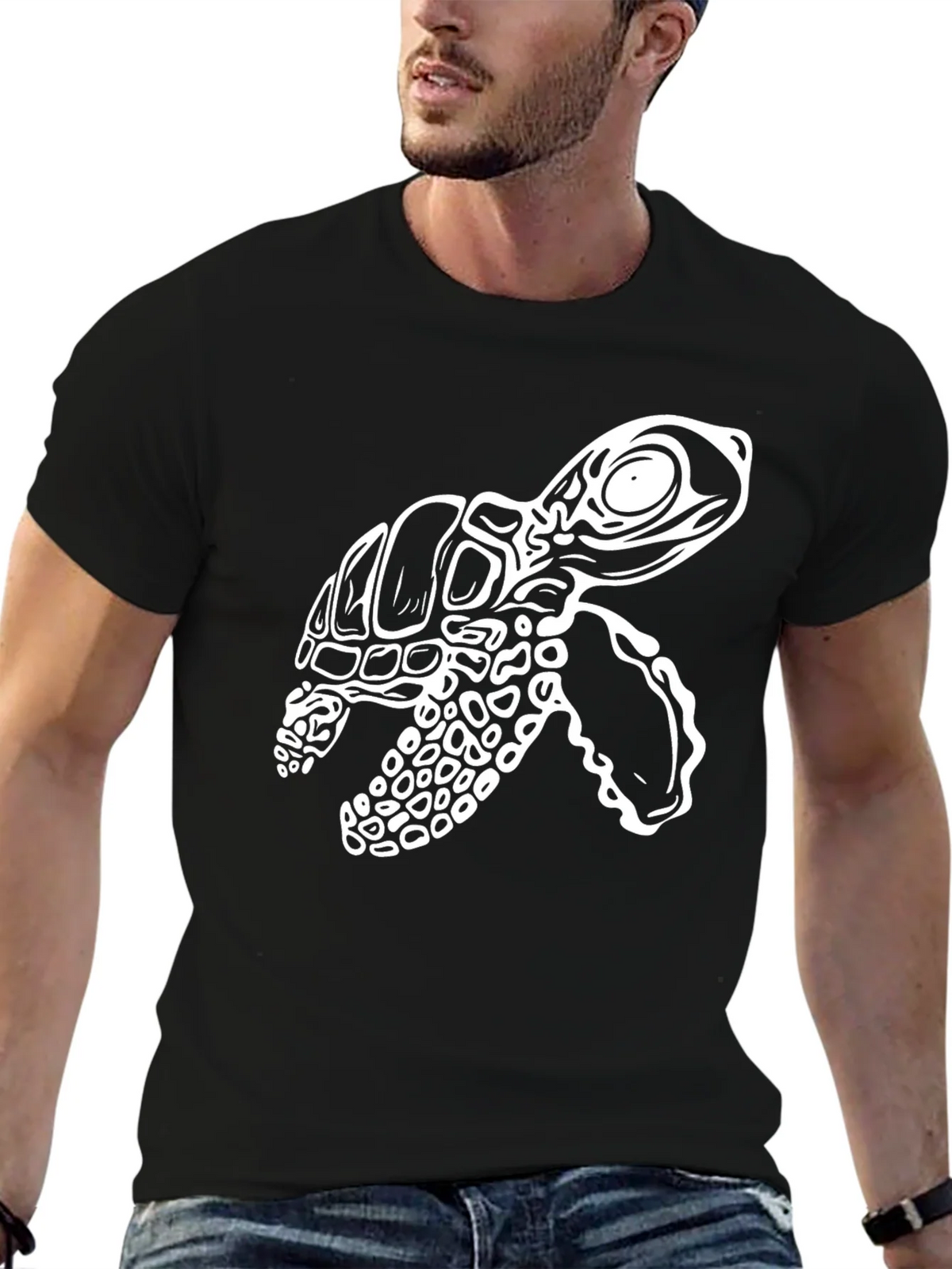 Turtle Graphic Tee - Stylish Black T-Shirt product image 9