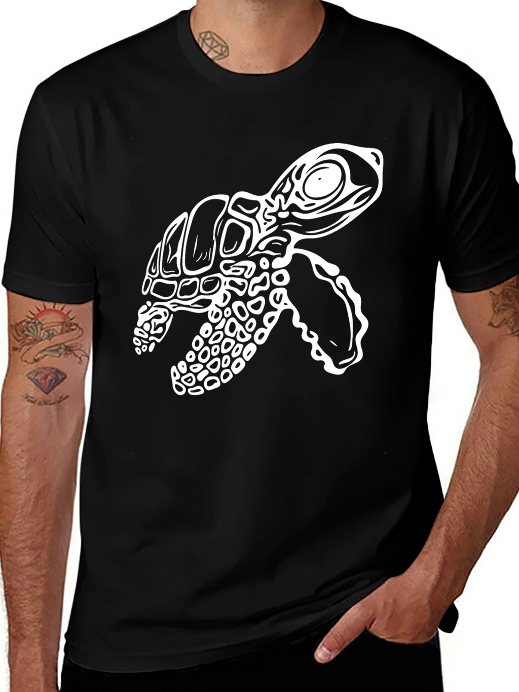 Turtle Graphic Tee - Stylish Black T-Shirt product image 1