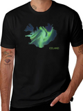 Iceland Aurora Borealis Map Black T-Shirt product image 1