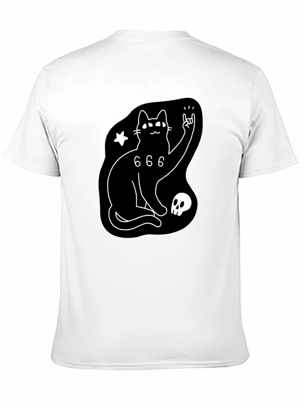 Black Cat 666 Graphic T-Shirt - Rock On! product image 2