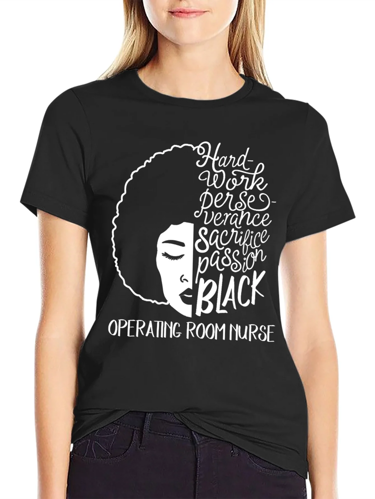 Black Operating Room Nurse Graphic T-Shirt product image 5