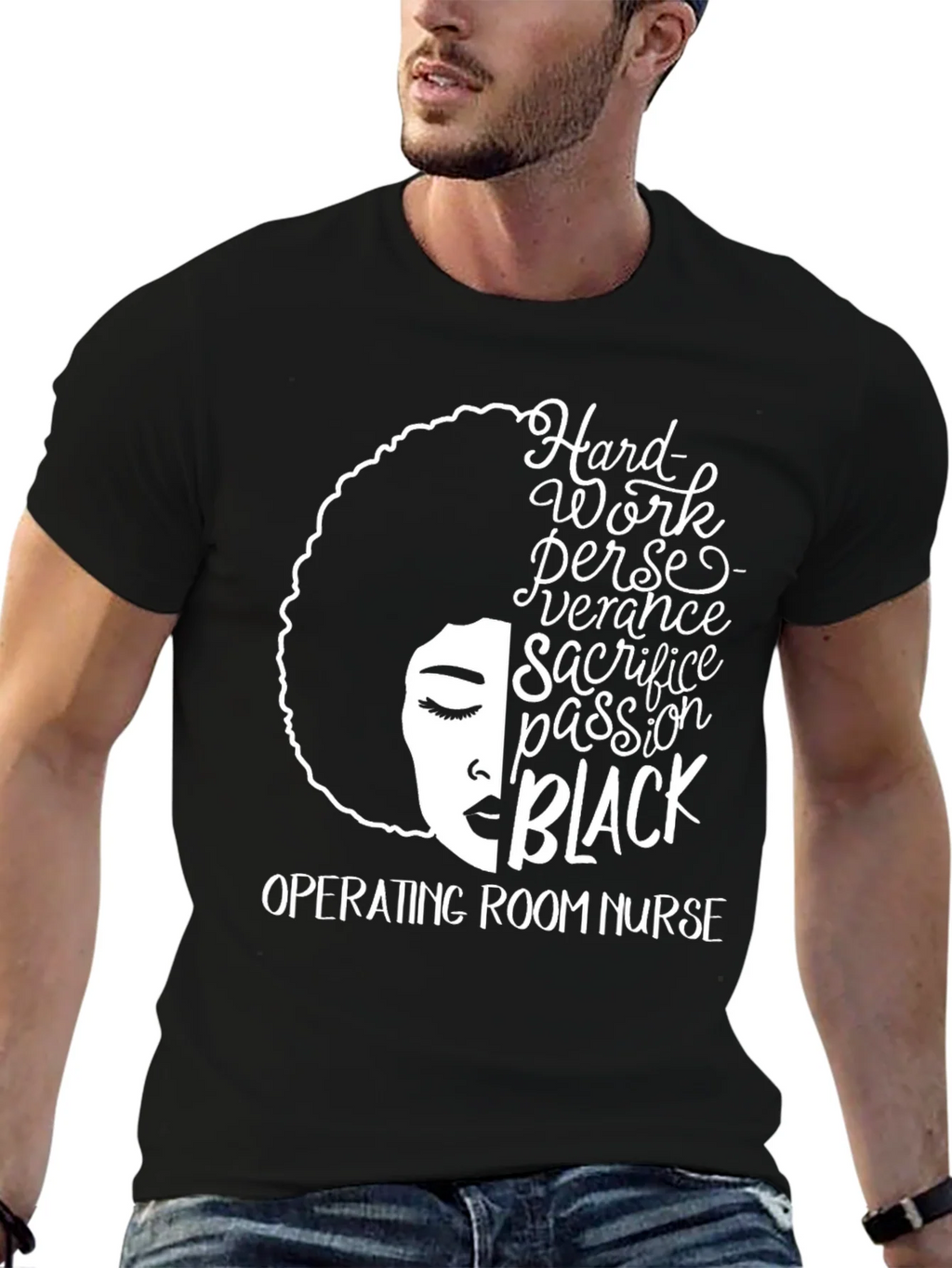 Black Operating Room Nurse Graphic T-Shirt product image 9