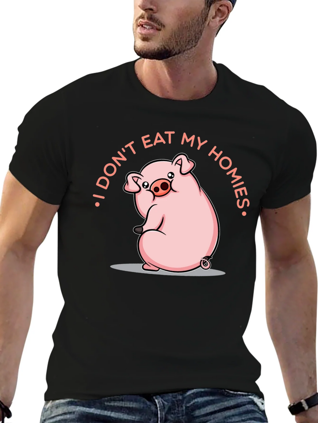 I Dont Eat My Homies Pig T-Shirt product image 9