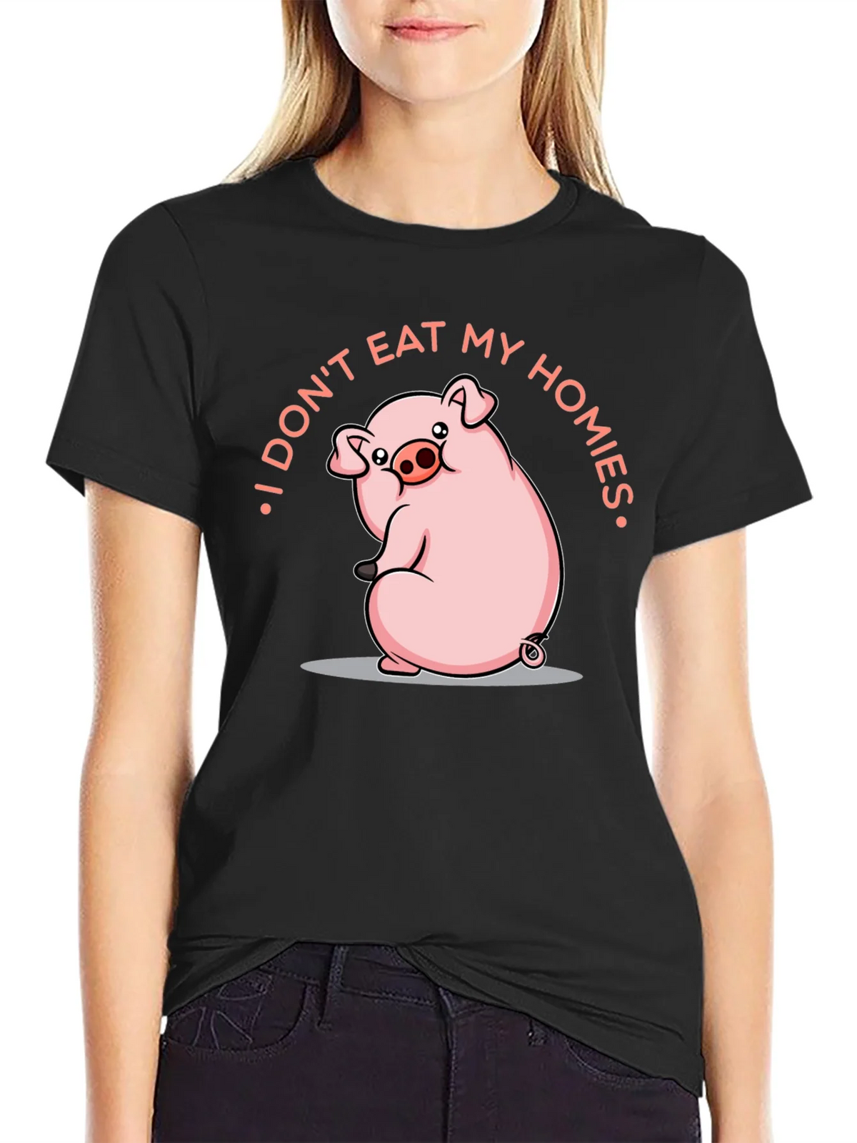 I Dont Eat My Homies Pig T-Shirt product image 5