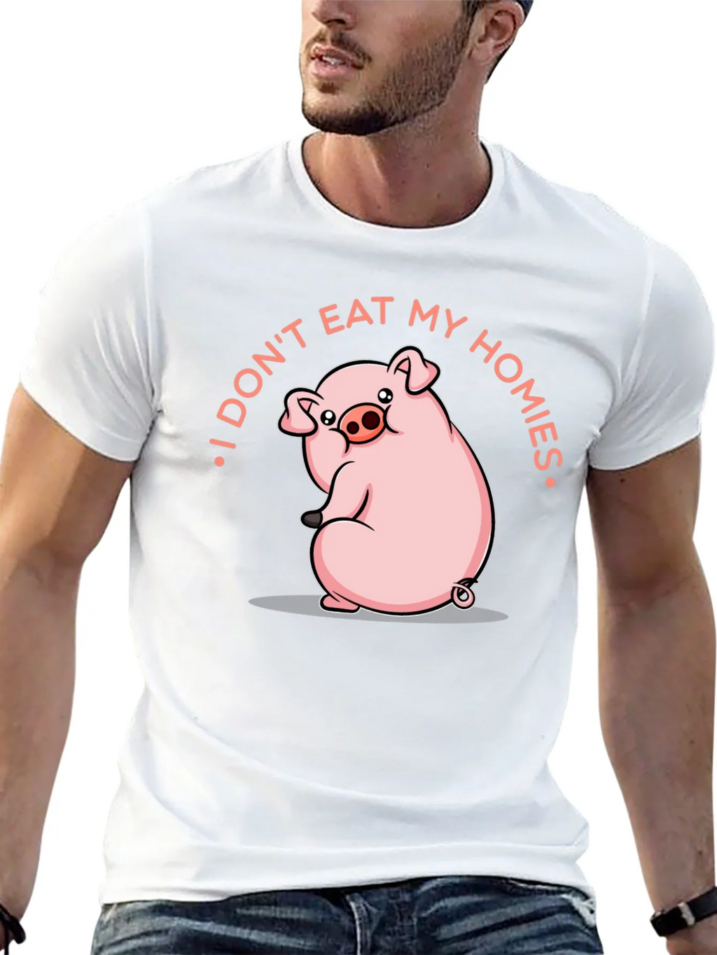 I Dont Eat My Homies Pig T-Shirt product image 4